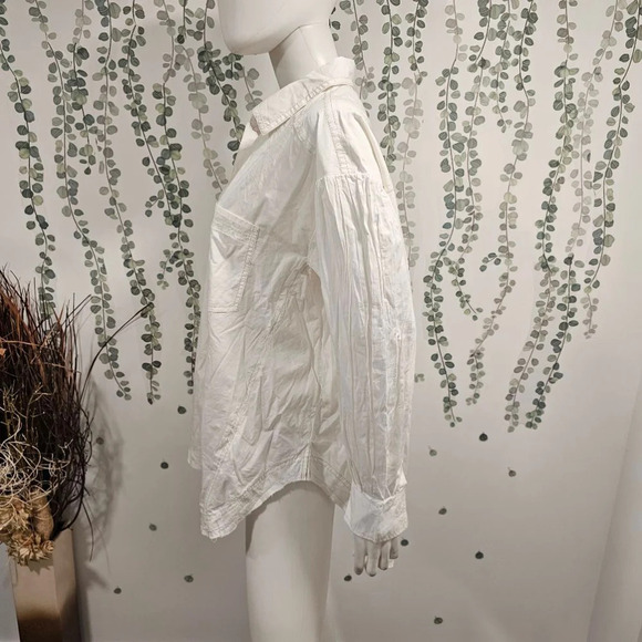 Free People Happy Hour Solid Poplin Top Sz S - Picture 9 of 13
